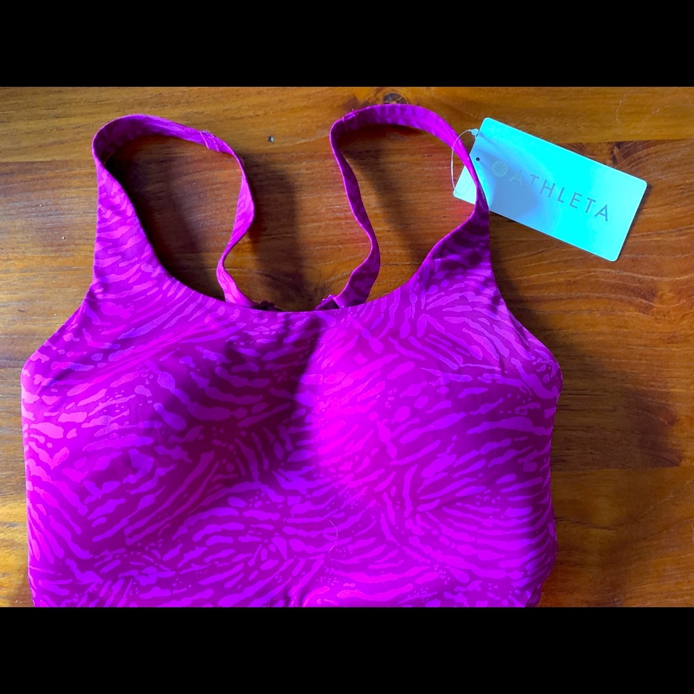 Athleta Advance Printed SportsBra, NEW 32E (DD)